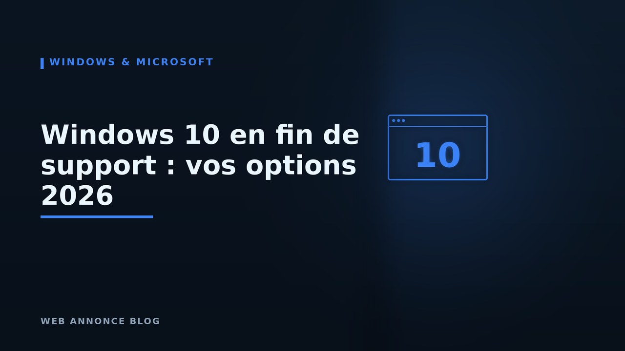 Windows 10 en fin de support : quelles options pour votre TPE/PME en 2026 ?